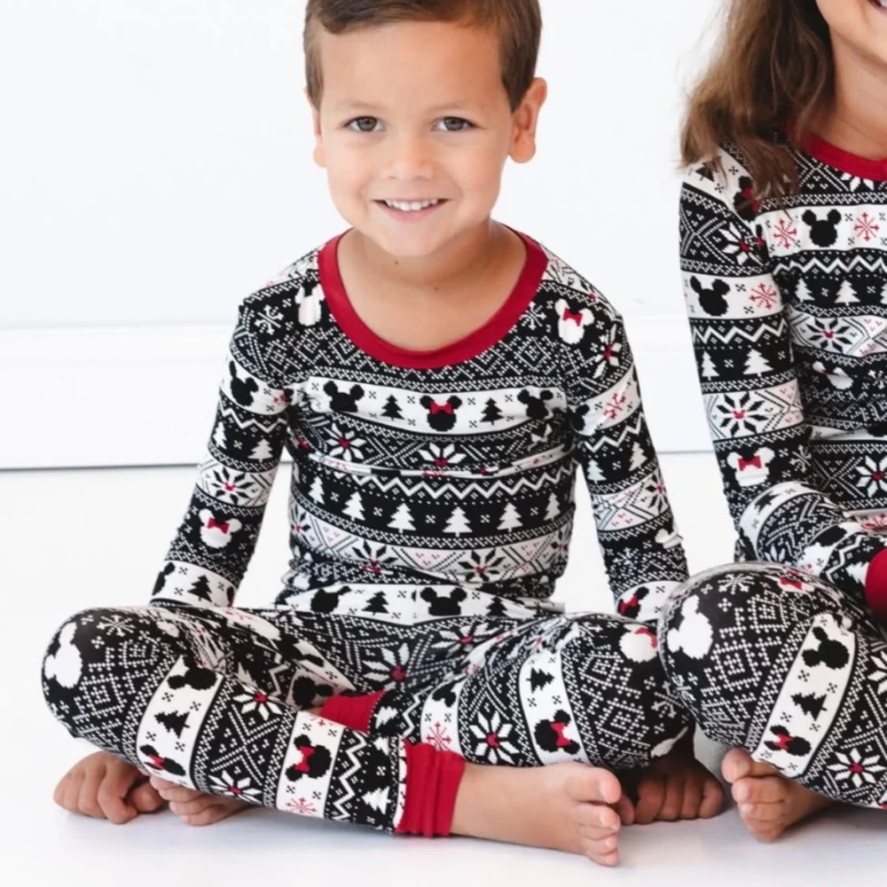Little Sleepies Disney Mickey Fair Isle Two Piece Pajama Set 18-24 months